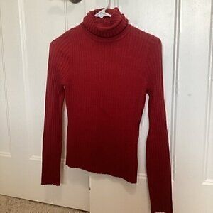 Woman’s size medium red lightweight ribbed sweater